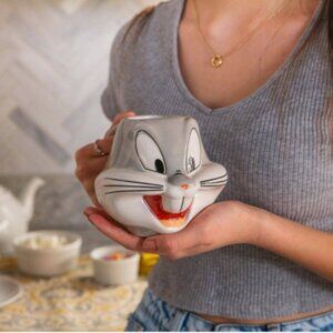 Looney Tunes Bugs Bunny Face 3D Sculpted Ceramic Mug